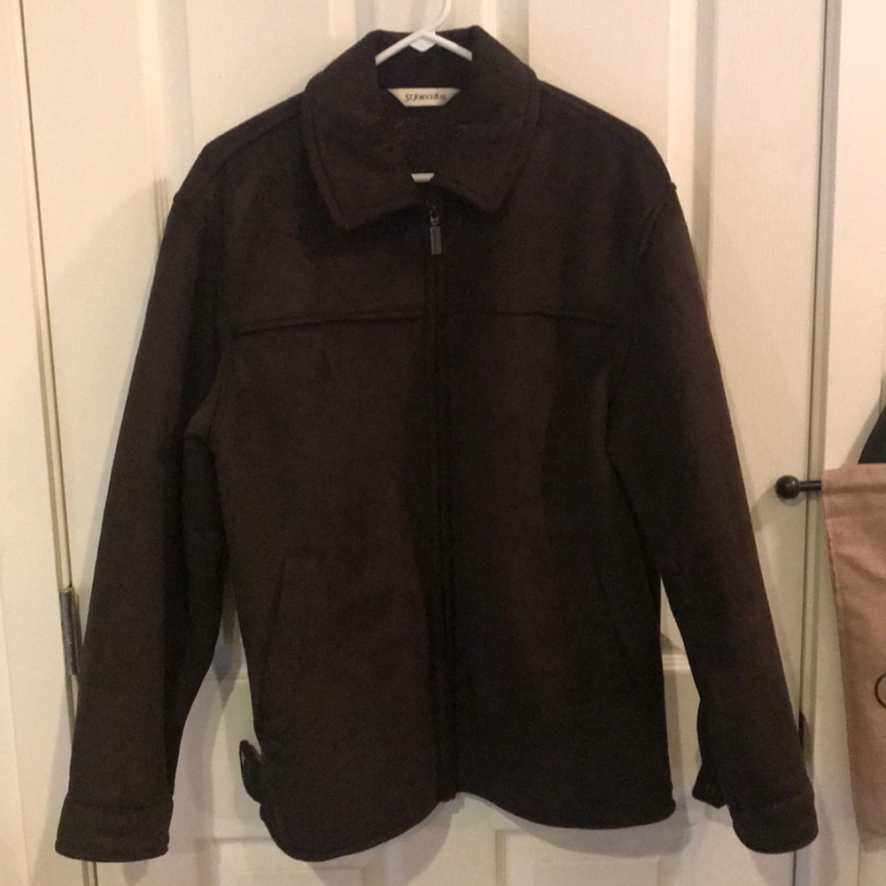 St Johns Bay Suede Full-Zip Jacket